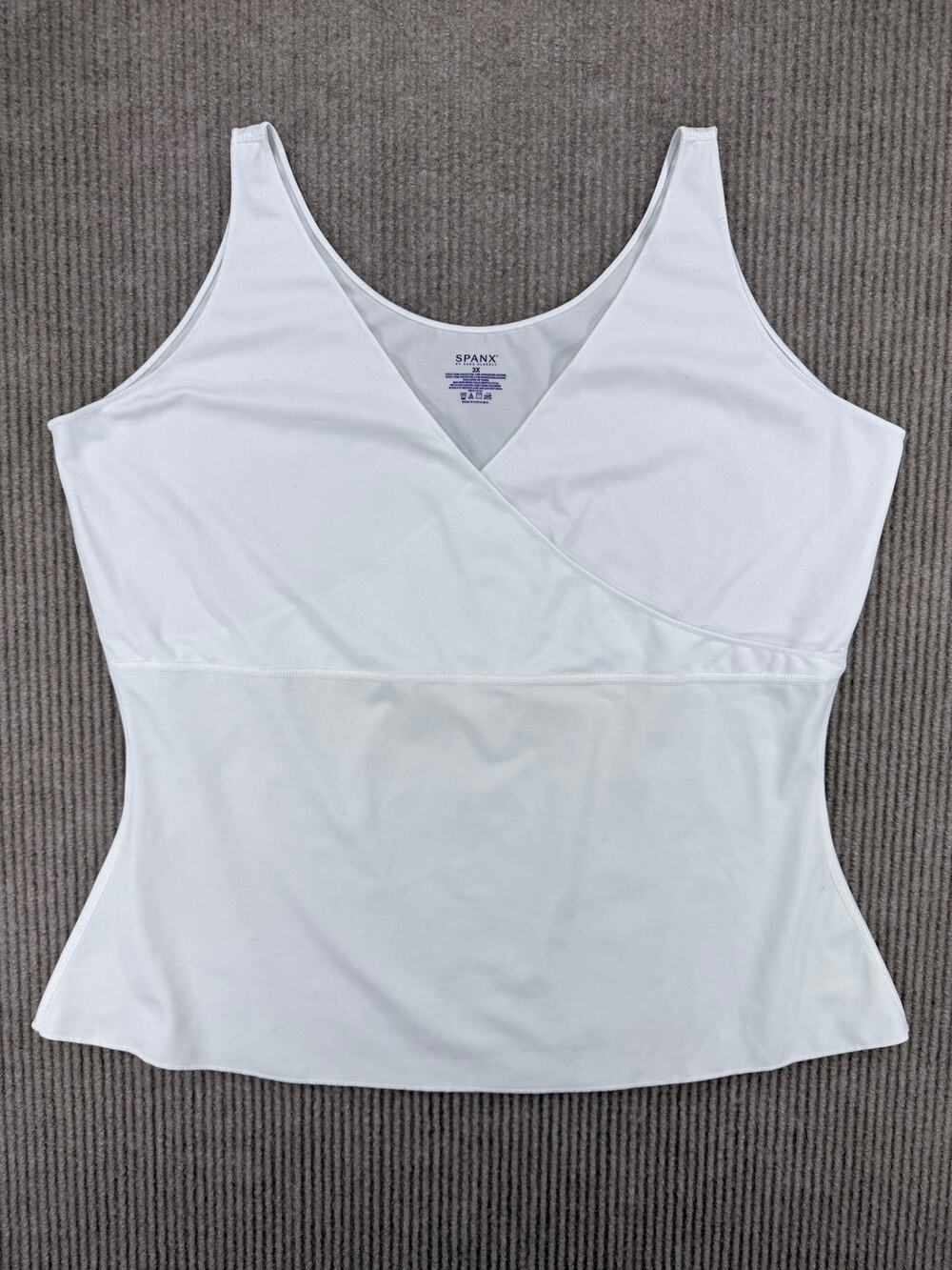 Spanx Thinstincts Faux Wrap Smoothing Camisole Tank Top White Plus Size 3X